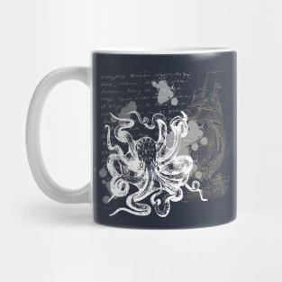 Vintage, Steampunk Octopus Mug